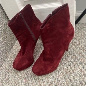 Christian Louboutin Burgundy Bianca Booty 120mm Veau Velours size 40.5
